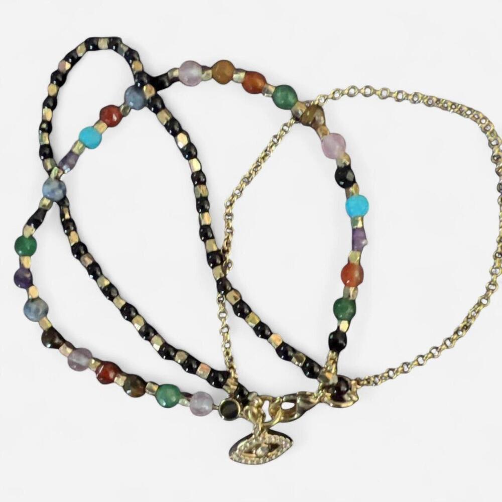 BaubleBar Multi-Strand Beaded Layered Bracelet - Evil Eye Charm